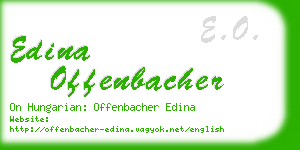 edina offenbacher business card